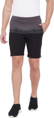 OKANE Color Block Men Black Bermuda Shorts