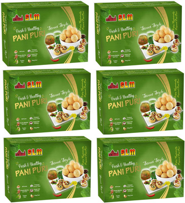 SLM Spices Pani Puri Golgappe Puchka kit (Pack of 6, Each 250g) With 50Pcs Puris in each packet and 4 different flavours Pudhina Pani, Hing Pani, Lasooni Pani, Khatha Metha Imli Pani and khajur Imli Chutney(6 x 0.25 kg) SLM Spices Pani Puri Golgappe Puchka kit (Pack of 6, Each 250g) With 50Pcs Puris in each packet and 4 different flavours Pudhina Pani, Hing Pani, Lasooni Pani, Khatha Metha Imli Pani and khajur Imli Chutney(6 x 0.25 kg)