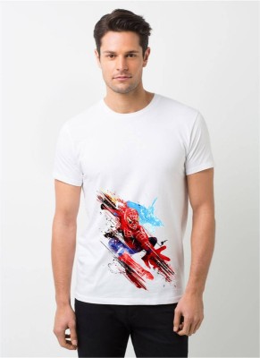 HamsaMART.com Graphic Print Men Round Neck White T-Shirt