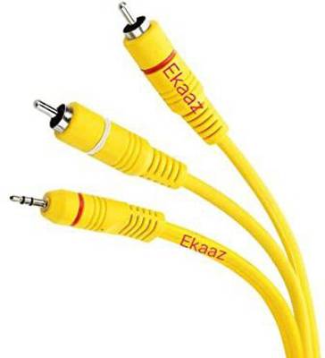EKAAZ  TV-out Cable RCA Cable RCA to 3.5mm Audio Cable Male 2 RCA to Aux Headphone Jack Phono Y Splitter Lead Compatible with HiFi Amplifier