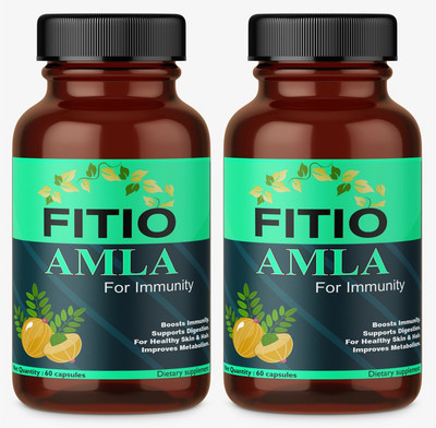 FITIO Amla Extract for Skin & Hair Care with Stronger Immunity capsule(Pack Of 2)(2 x 60 No)