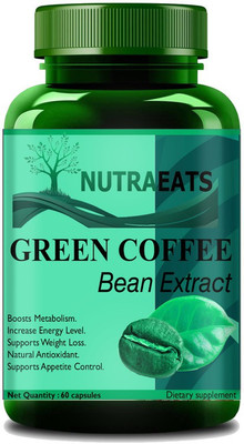 NutraEats Pure Green Coffee Bean Extract Capsules Supplement Premium(60 No)