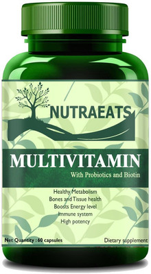 NutraEats Nutrition Multivitamins True Vitamins with Minerals for Men and Women Premium(60 No)