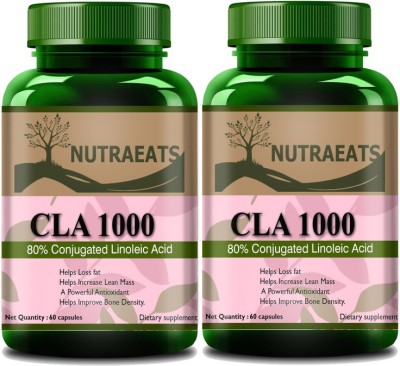 NutraEats Nutrition CLA 1000 For Man & Women(Pack Of 2) Premium(2 x 60 Capsules)