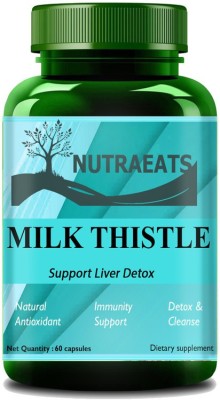 NutraEats Milk Thistle (Silymarin) Capsules for Liver Detox and Cleansing Ultra(60 No)