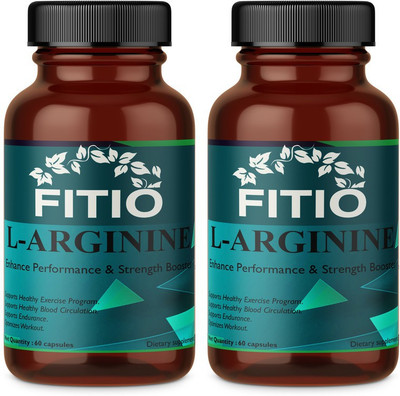 FITIO L-Arginine Supplement 1000mg l arginine l citrulline(Pack Of 2) Pro(2 x 60 No)