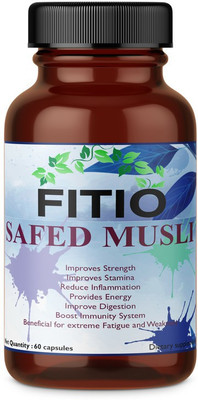 FITIO Nutrition SAFED MUSLI For Men's Strength & Wellness Premium(60 Capsules)