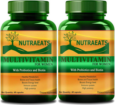 NutraEats Multivitamins True Vitamins with Minerals for Women (Pack Of 2) Pro(2 x 60 No)