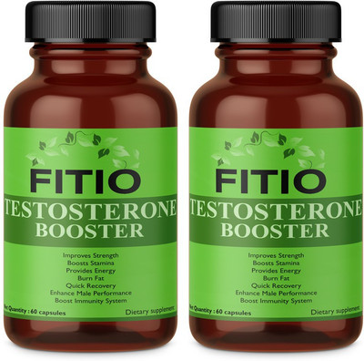FITIO Nutrition Testosterone Booster for Men(Pack Of 2) Pro(2 x 60 Capsules)