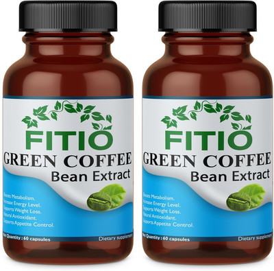 FITIO Pure Green Coffee Bean Extract 800mg for Weight Loss Capsule(Pack Of 2)(2 x 60 No)