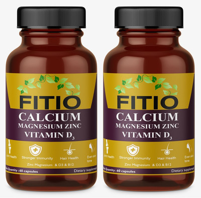 FITIO Advanced Calcium with Mag Zinc & Vitamin D3(Pack Of 2) Ultra(2 x 60 No)