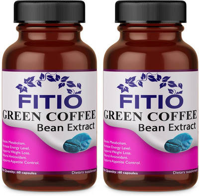 FITIO Green Coffee Bean Extract 800mg for Weight Loss(Pack Of 2)(2 x 60 No)