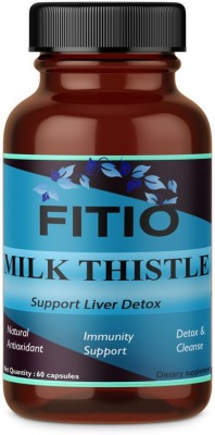 FITIO Milk Thistle (Silymarin) Capsules for Liver Detox and Cleansing Ultra(60 No)