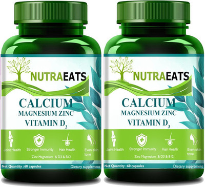 NutraEats Advanced Calcium with Mag Zinc & Vitamin D3(Pack Of 2) Pro(2 x 60 No)
