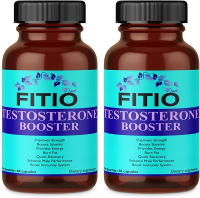 FITIO Nutrition Testosterone Booster Supplement with Tribulus Terrestris 1000mg(Pack Of 2) Pro(2 x 60 Capsules)