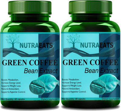 NutraEats Pure Green Coffee Bean Extract 800mg for Weight Loss Capsule(Pack Of 2)(2 x 60 No)