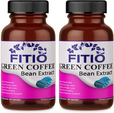 FITIO Green Coffee Bean Extract 800mg for Weight Loss(Pack Of 2) Ultra(2 x 60 No)