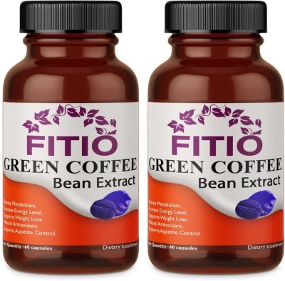 FITIO Pure & Natural Weight Management & Appetite Suppressant Green Coffee(Pack Of 2)(2 x 60 No)