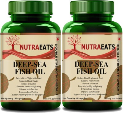 NutraEats Nutrition Deep Sea Fish Oil 2500mg (Omega 3 Fish Oil)(Pack Of 2) Pro(2 x 60 No)