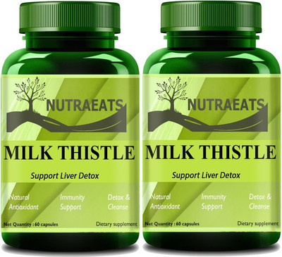 NutraEats Nutrition Milk Thistle Liver Support Formula(Pack Of 2) Ultra(2 x 60 No)