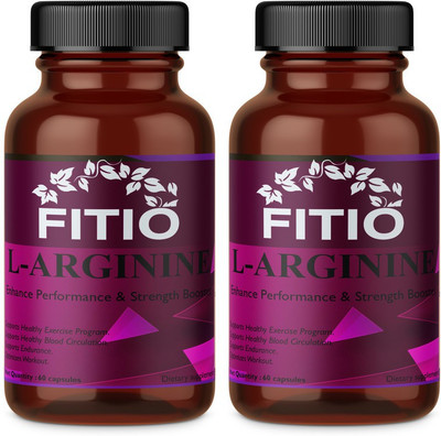 FITIO L Arginine 1000mg Capsules Per Serving(Pack Of 2) Pro(2 x 60 No)