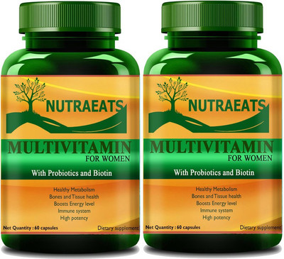 NutraEats Multivitamins True Vitamins with Minerals for Women (Pack Of 2)(2 x 60 No)