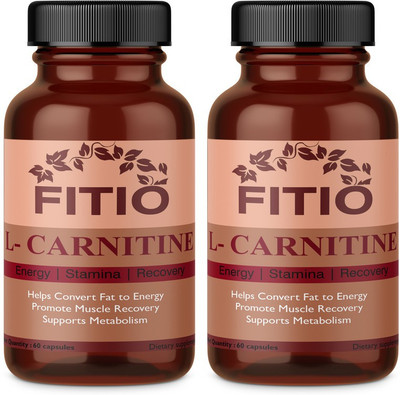 FITIO L-Carnitine L-Tartrate 1000mg supplements For Men & Women(Pack Of 2)(2 x 60 No)