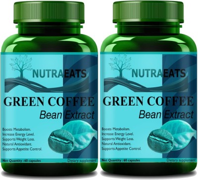 NutraEats Pure Green Coffee Bean Extract 800mg for Weight Loss Capsule(Pack Of 2) Pro(2 x 60 No)