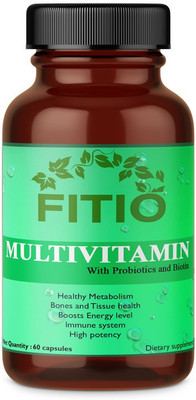 FITIO Nutrition Immunity Multivitamins With Probiotics For Men & Women(60 No)