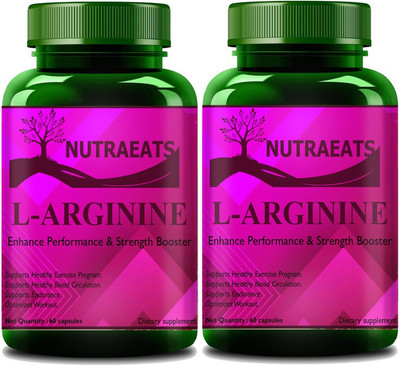 NutraEats Nutrition L-Arginine Supplement 1000mg l arginine l citrulline(Pack Of 2) Pro(2 x 60 No)