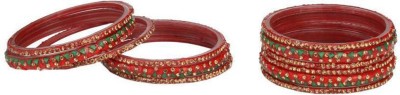 1st Time Stone Beads, Crystal Enamel Bangle Set(Pack of 12)