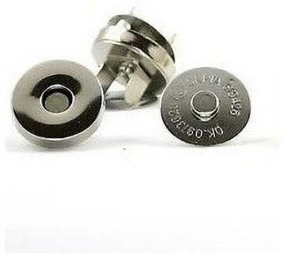 Nimida Magnetic Button Snaps Clasps Fasteners Closure 14 mm - 10 sets Nickle / Silver - for Sewing, Clutch, Purses, Tote, Handbags, Clothes, Leather Metal Buttons(Pack of 10)