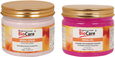 BEAUCODE BioCare Bridal Face and Body Scrub and Gel Pack of-2 (500g)(2 Items in the set)
