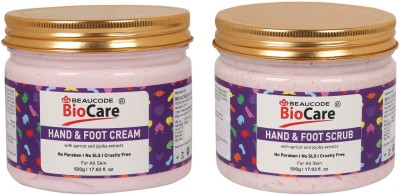 BEAUCODE BioCare Hand & Foot Scrub And Cream Pack of-2 (500g)(2 Items in the set)