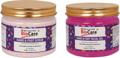 BEAUCODE BioCare Hand & Foot Gel And Scrub Pack of-2 (500g)(2 Items in the set)