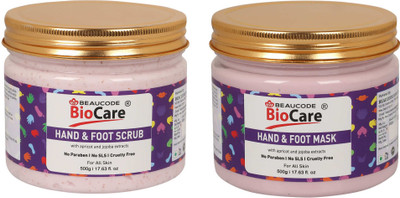 BEAUCODE BioCare Hand & Foot Mask And Scrub Pack of-2 (500g)(2 Items in the set)