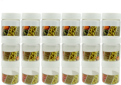 HARSH PET Plastic Grocery Container  - 100(Pack of 18, White)