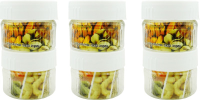 HARSH PET Plastic Grocery Container  - 50 ml(Pack of 6, White)