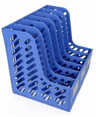 WOLBLIX 6 Compartments Plastic FILEHOLDER(Blue)