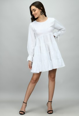 SOLA: Fashion Elegance Women Fit and Flare White Dress