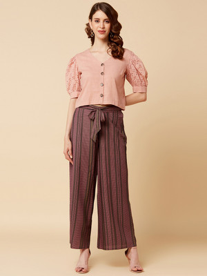 Varanga Women Ethnic Top Palazzo Set