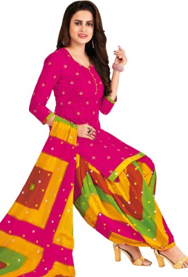 SHREE JEENMATA COLLECTION Cotton Blend Printed Salwar Suit Material