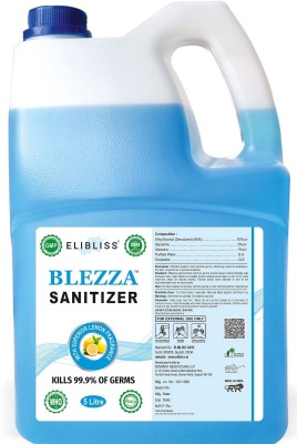 ELIBLISS Kills 99.99% Germs, 70% Ethyl Alcohol, FDA APPROVED, Hand Rub Instant Disinfectant Solution for Commercial and Professional use, Can(5L) Hand Sanitizer Can(5 L)