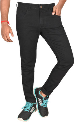 PLOUNGE Tapered Fit Men Black Jeans