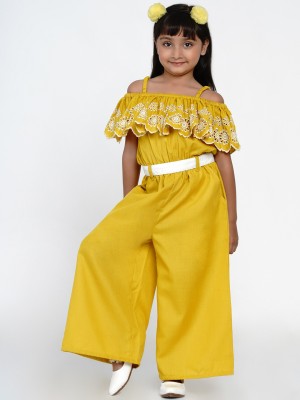 Bitiya By Bhama Self Design Girls Jumpsuit