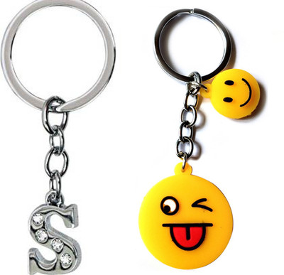 ShopTop alphabet S & smiley 5.0 Key Chain