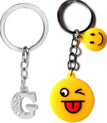 ShopTop alphabet G & smiley 0.001 Key Chain