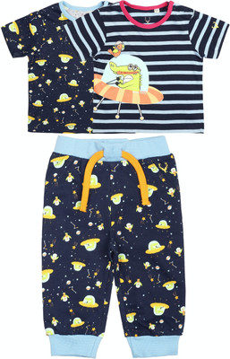Allen Solly Baby Boys Casual T-shirt Trouser(Navy)