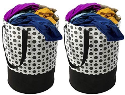 KUBER INDUSTRIES 45 L Black, White Laundry Bag(Cotton)