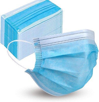 Creative Corner 3 Ply Surgical Face Mask for unisex Disposable Mask 3 Ply Mask Non-Washable, Non-Reusable Surgical Mask With Melt Blown Fabric Layer(Blue, Free Size, Pack of 300, 3 Ply)